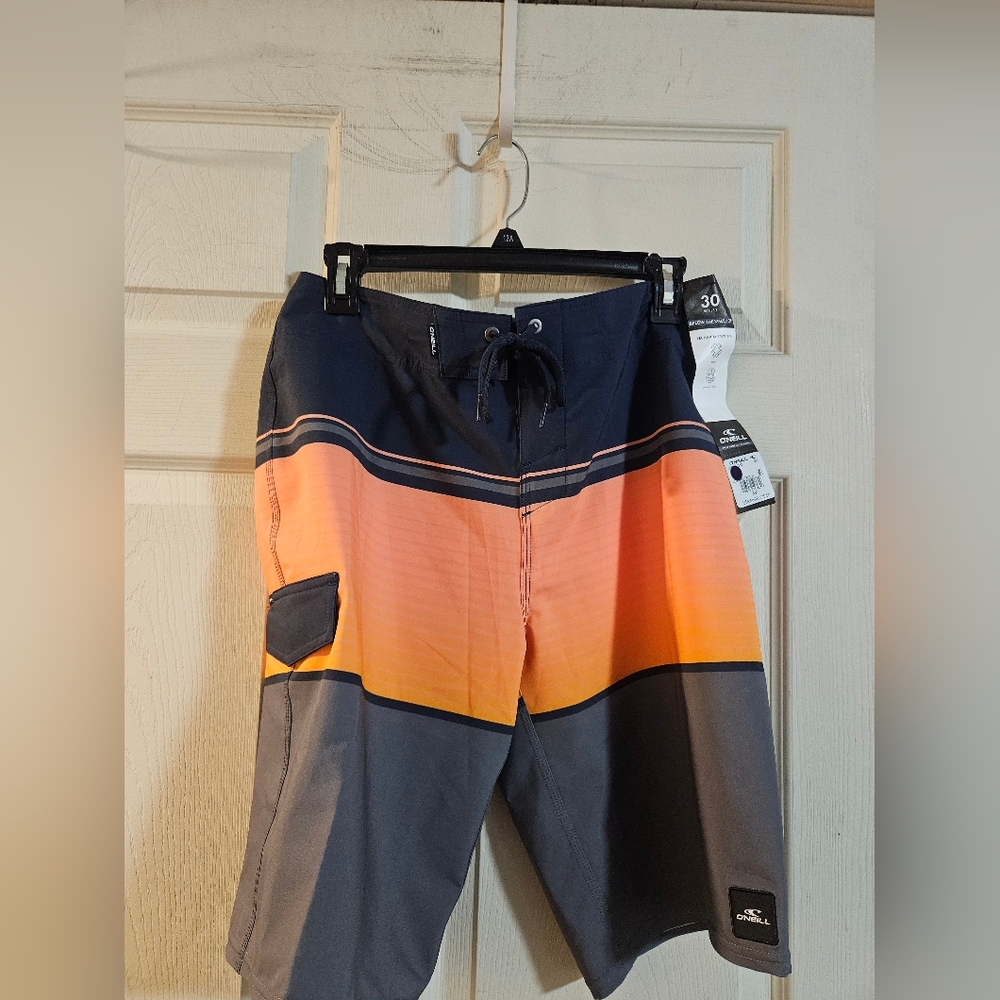 O'Neill Men's Lennox Stripe Quick-Drying 21 in. Boardshorts: NWT: SZ 30